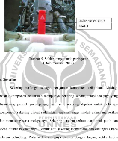 Gambar 5. Saklar lampu tanda peringatan 