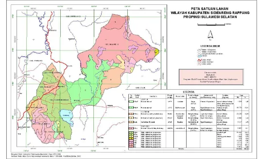 Gambar 6. Peta Satuan Lahan Kabupaten Sidenreng Rappang 