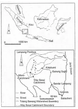 Figure 1.1.  Research Location in Lampung Province 