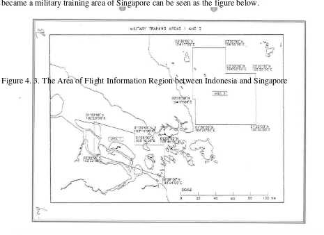 Figure 4. 3. The Area of Flight Information Region between Indonesia and Singapore 