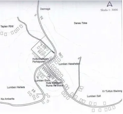 Gambar 6. Peta lokasi perluasan Huta Siallagan  