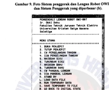 Gambar 10. Menu Utama program yang direalisasikan 