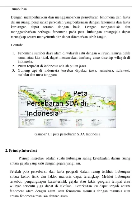Gambar 1.1 peta persebaran SDA Indonesia 