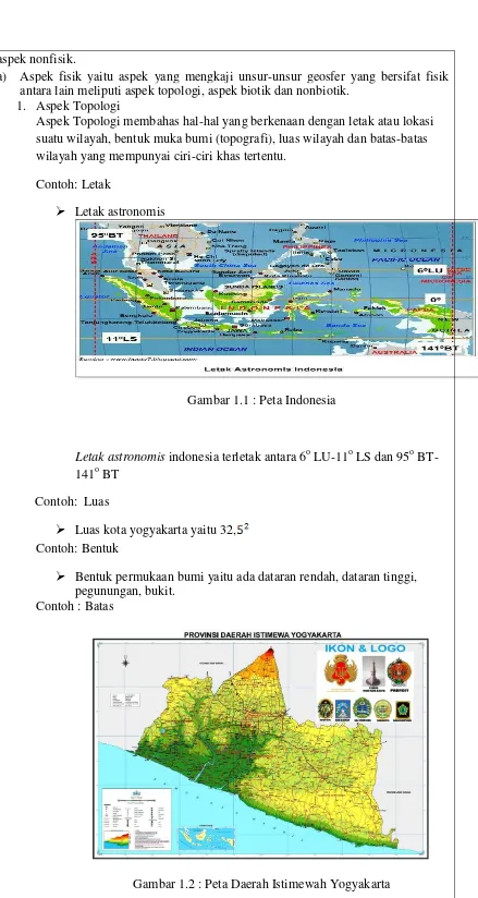 Gambar 1.2 : Peta Daerah Istimewah Yogyakarta 