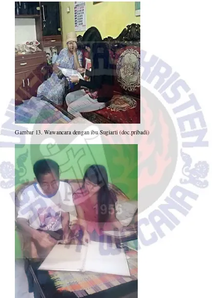Gambar 13. Wawancara dengan ibu Sugiarti (doc.pribadi) 