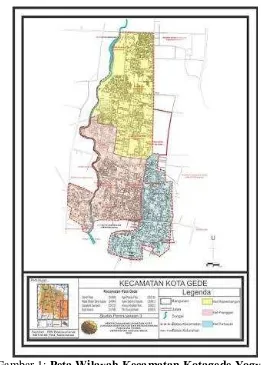 Gambar 1: Peta Wilayah Kecamatan Kotagede Yogyakarta 