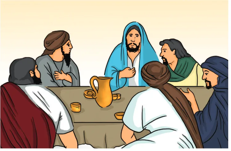 Gambar 2.9 Yesus memecah roti