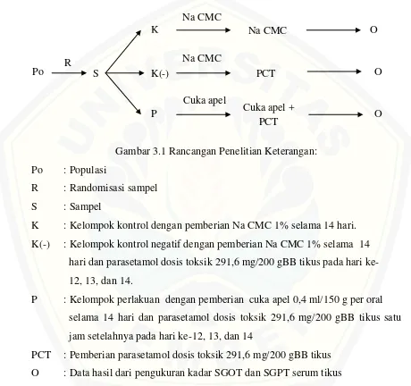 Gambar 3.1 Rancangan Penelitian Keterangan: 