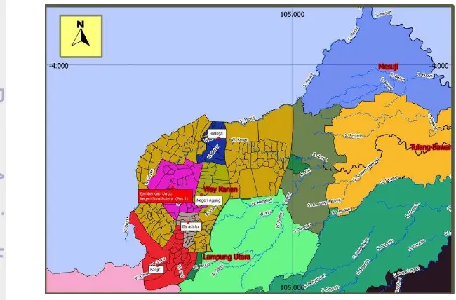 Gambar 9  Sebaran taeniasis di Kabupaten Way Kanan 