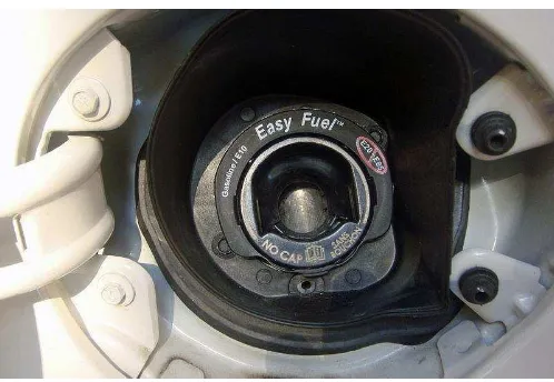 Gambar 2.1 Stiker peringatan bahan bakar E10 (Wikipedia, 2010). 