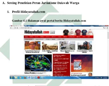 Gambar 4.1 Halaman awal portal berita Hidayatullah.com