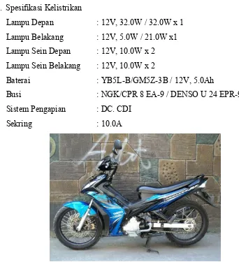 Gambar 3.1. Sepeda Motor Jupiter MX 135cc  