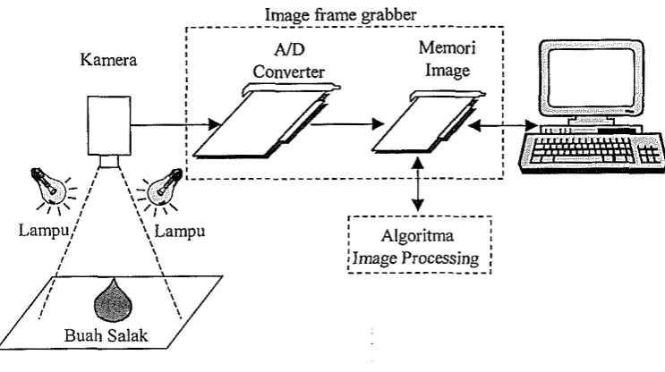 Gambar 3. Diagram blok peralatan pada sistem pengolahan citra 