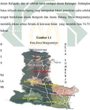 Gambar 1.1 Peta Desa Margomulyo 