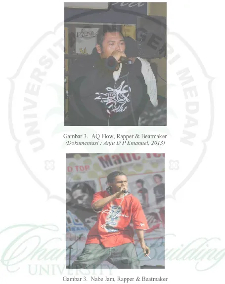 Gambar 3.  AQ Flow, Rapper & Beatmaker (Dokumentasi : Anju D P Emanuel, 2013) 