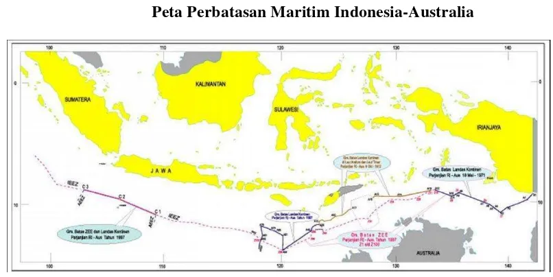 Gambar 3.2 Peta Perbatasan Maritim Indonesia-Australia 