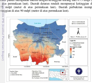 Gambar 5  Peta topografi Kota Semarang 