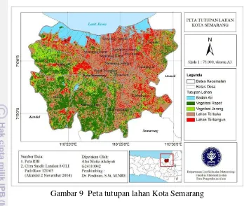 Gambar 9  Peta tutupan lahan Kota Semarang 