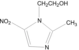 Gambar 1. Struktur kimia metronidazol 