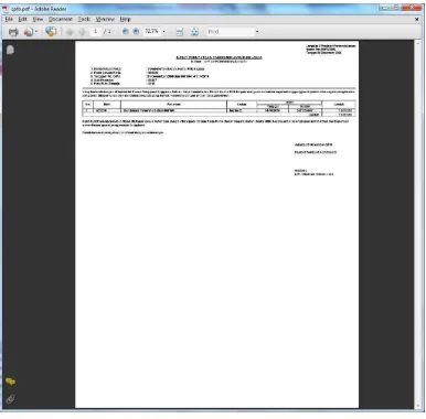 Gambar III.9 Tampilan cetak SPTB setelah diperbaiki 