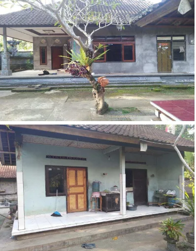 Gambar 1 dan 2. Kondisi rumah kelurga Bapak Made Karmawan 