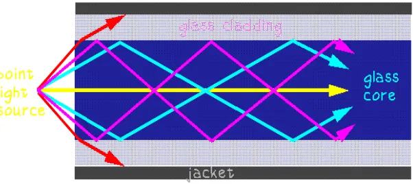 Figure 2.4:  Point Light Source in Optical Fiber
