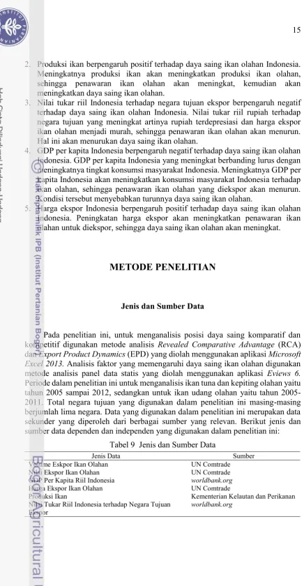 Tabel 9  Jenis dan Sumber Data 