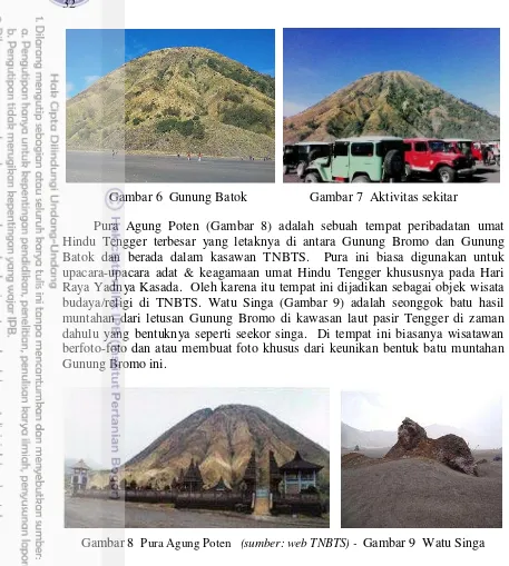 Gambar 8  Pura Agung Poten   (sumber: web TNBTS) -  Gambar 9  Watu Singa 