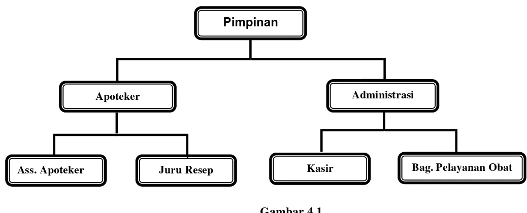 Gambar 4.1 Struktur Organisasi Apotek Nusa Indah 