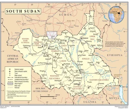 Gambar 1.3 Map of South Sudan 
