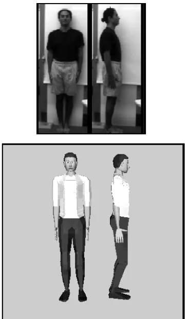 Gambar 2. Berbagai macam model tubuh yang digenerate dari ukuran  parameter anthropometry
