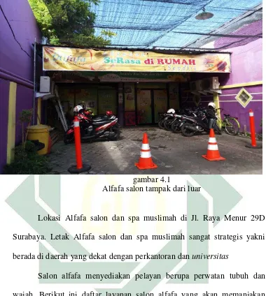 gambar 4.1 Alfafa salon tampak dari luar 