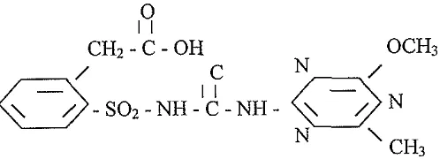 Gambar 3. Struktur Kimia Metsulfuron Metil 