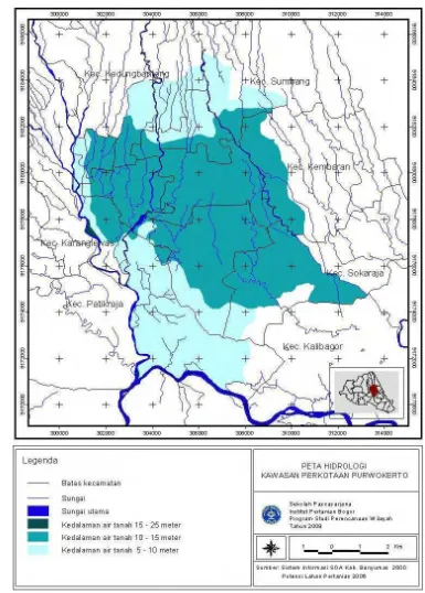 Gambar 13 Hidrologi  kawasan perkotaan Purwokerto 