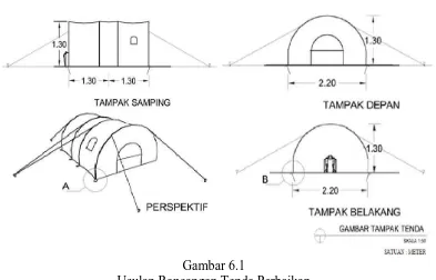 Gambar 6.1 Usulan Rancangan Tenda Perbaikan 