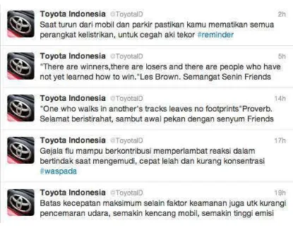 Gambar 1.1 twitter @ToyotaID 
