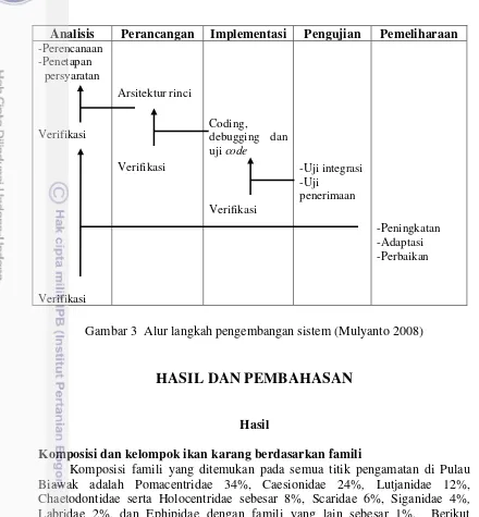 Gambar 3  Alur langkah pengembangan sistem (Mulyanto 2008) 