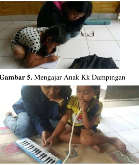 Gambar 5. Mengajar Anak Kk Dampingan 