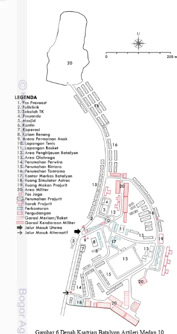 Gambar 6 Denah Ksatrian Batalyon Artileri Medan 10  