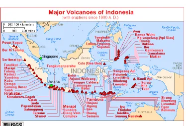 Figure 1. Major Volcanoes of Indonesia