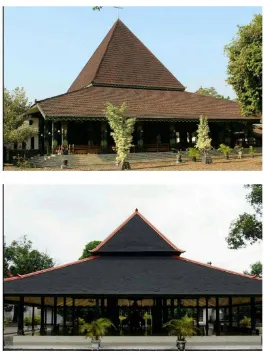 Gambar 34: Perbandingan bentuk bangunan utama Gereja (atas) dengan Kraton Yogyakarta (bawah) 