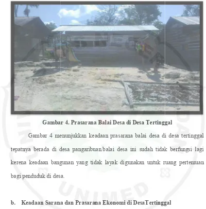 Gambar 4. Prasarana Gambar 4. Prasarana Balai Desa di Desa Tertinggal