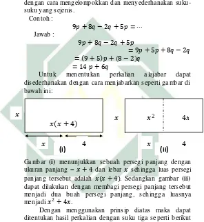 Gambar (i) menunjukkan sebuah persegi panjang dengan 