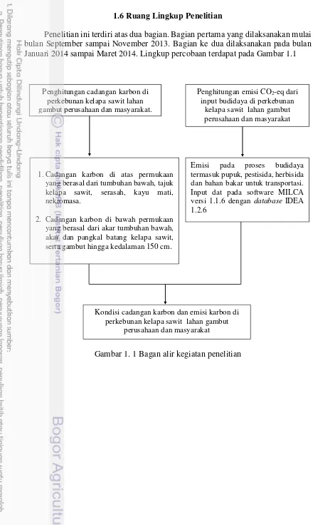 Gambar 1. 1 Bagan alir kegiatan penelitian 