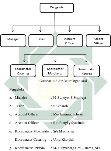 Gambar. 4.3 Struktur Organisasi 