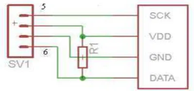 Gambar III.4 Rangkaian Sensor Suhu dan Kelembaban 