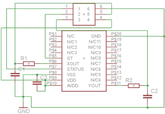 Gambar III.6 Rangkaian Accelerometer 3201 