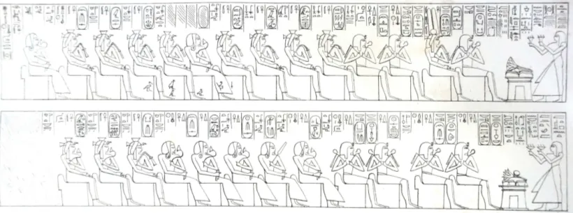 Fig. 3: Scene from the tomb of Khabekhnet: TT 2 (Lepsius 1842: plate 11). 
