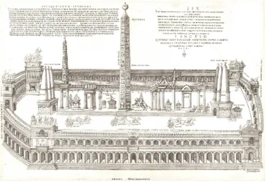 Fig. 8: Another recreation of the Circus Maximus,  showing only the obelisk of Constantius