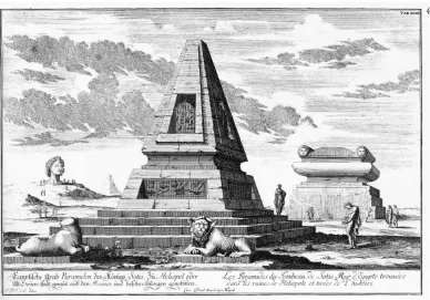 Fig. 11: “Pyramids of the tomb of Sothis”, in the ruins of Heliopolis, from 